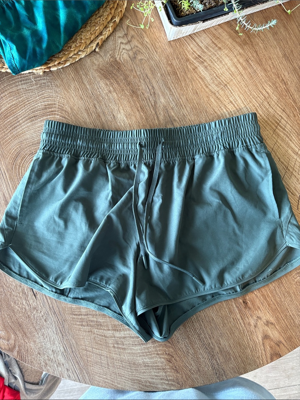 90 Degree By Reflex Teal Active Drawstring Shorts